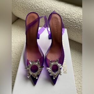 Amina Muaddi Begum Glass Slingback